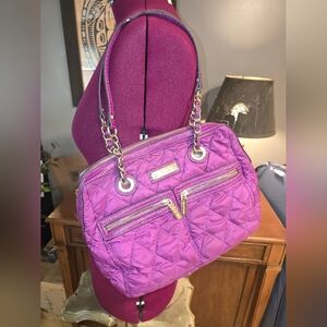 Anne Klein Quilted Magenta Shoulder Bag